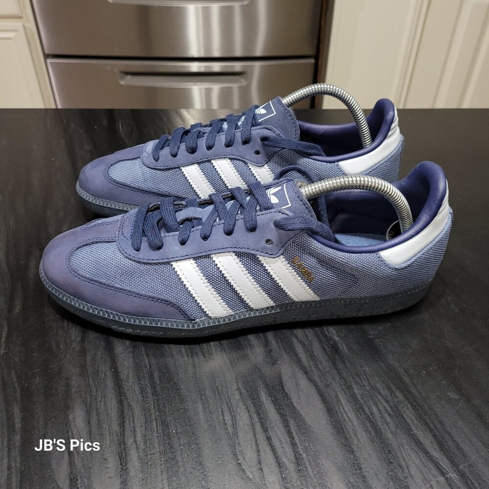 Adidas Samba Originals Men's OG Preloved Ink Halo Blue Indigo ID1454 - Picture 11 of 14